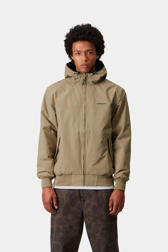 Carhartt WIP Hooded Sail Jacket 100% Nylon Supplex®, 5.3 oz (Leather / Black)