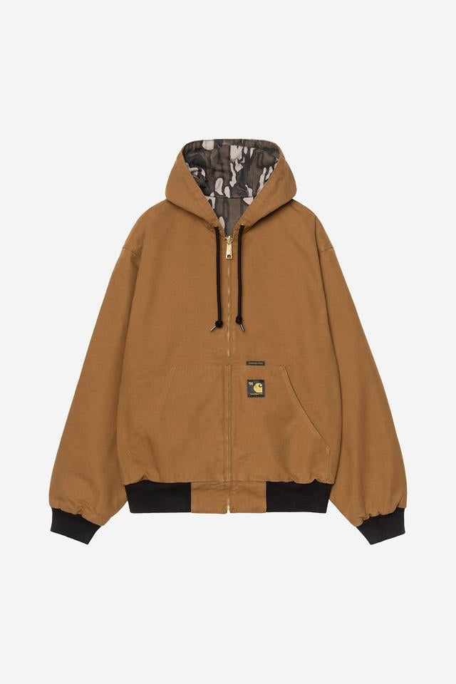 Carhartt WIP 50 Years Anniversary OG Organic Cotton Dearborn Canvas, 12 oz (Hamilton Brown / Camo Trebark rinsed)