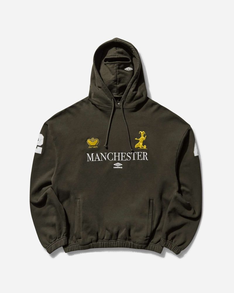 Umbro Manc Masked Hoodie (Dark Olive)