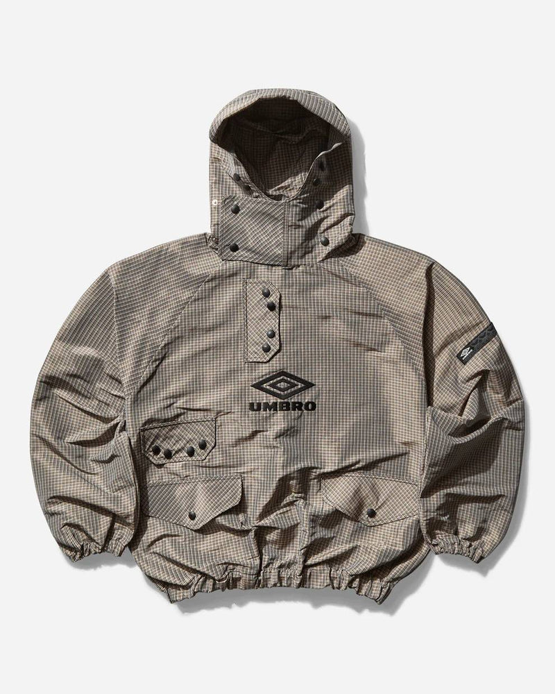 Umrbo Smock Check Anorak (Beige Black)