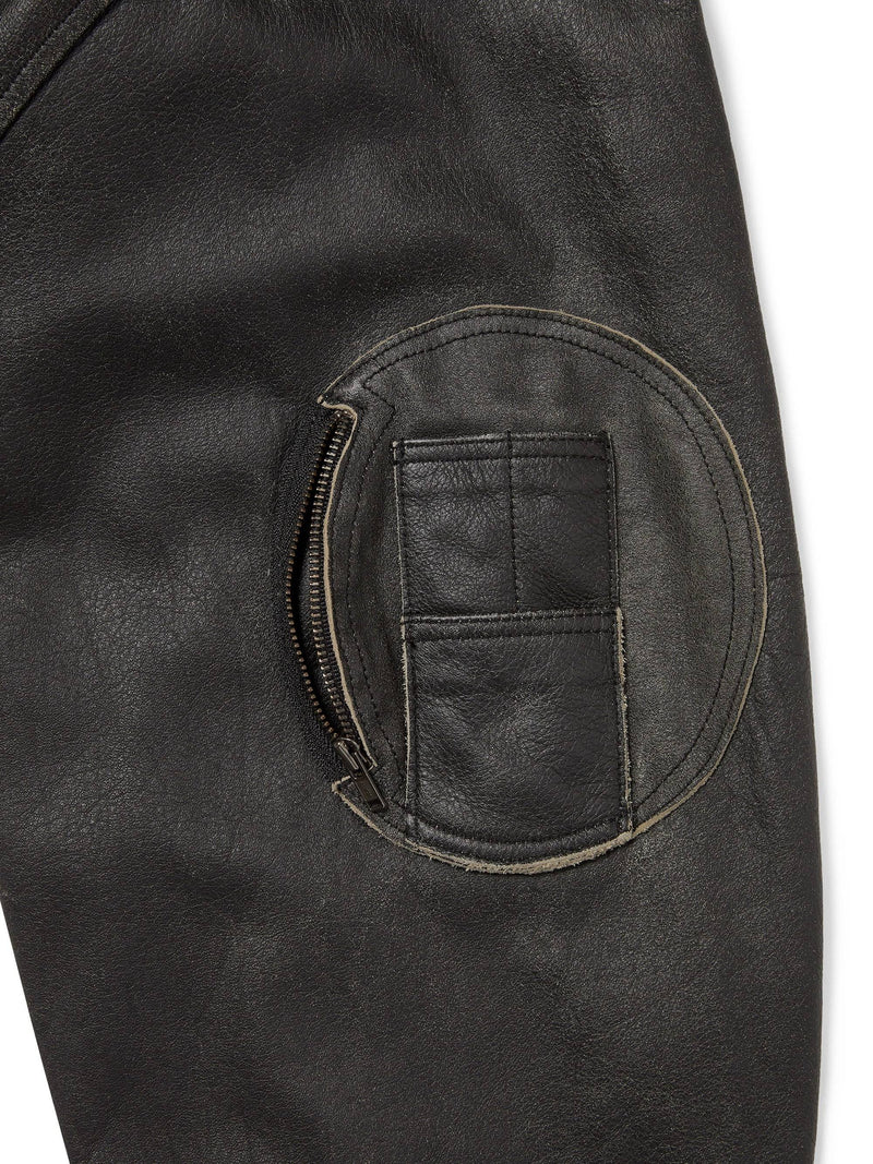 Thisisneverthat Flight Leather Jacket (Black)