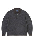 Thisisneverthat Velvet Knit Polo (Charcoal)