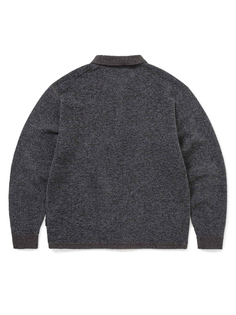 Thisisneverthat Velvet Knit Polo (Charcoal)