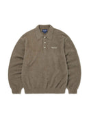 Thisisneverthat SCT-Logo Shaggy Knit Polo (Mud)