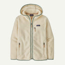 Patagonia W's Retro Pile Hoody (Natural w/Ellwood Green)