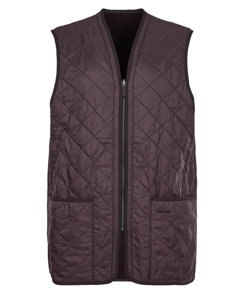Barbour Polarquilt Waistcoat Zip Liner Aw25 Liners (Dark Brown)