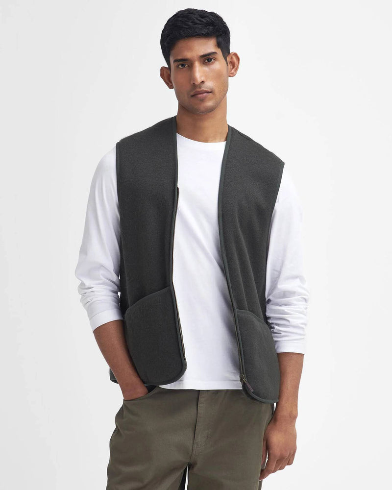 Barbour Warm Pile Waistcoat Zip Aw25 Liners (Sage)