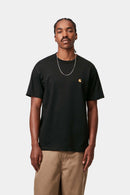 Carhartt WIP S/S Chase T-Shirt 100% Cotton Combed Single Jersey, 235 g/m² (Black / Gold)