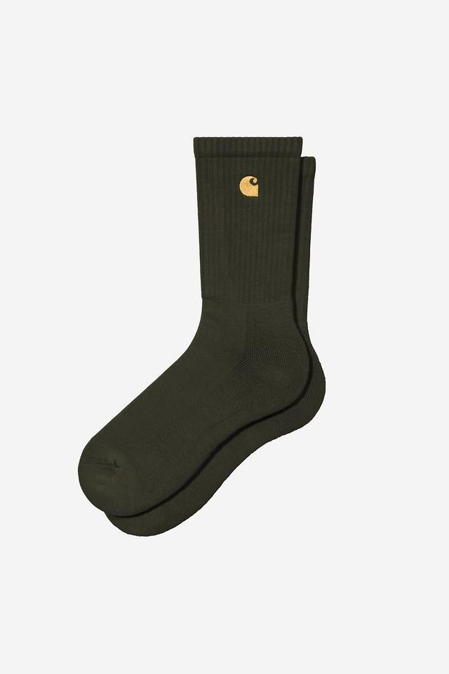 Carhartt WIP Chase Socks Cotton/Polyester/Lycra® Knit (Olive / Gold)