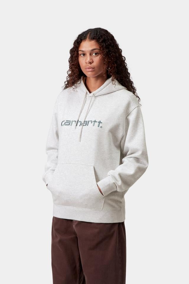 Carhartt WIP W' Hooded Carhartt Cotton/Polyester Sweat, 340 g/m² (Ash Heather /  Citadel)