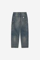Carhartt WIP W' Brandon Single Knee Pant 100% Cotton 'Camano' Denim, 12 oz (Blue worn used wash)