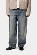 Carhartt WIP W' Brandon Single Knee Pant 100% Cotton 'Camano' Denim, 12 oz (Blue worn used wash)