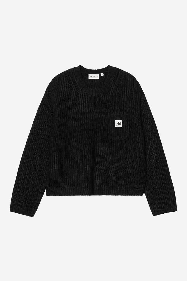 Carhatt WIP W' Mira Sweater Acrylic/Wool/Nylon Knit, 3 gauge (Black)