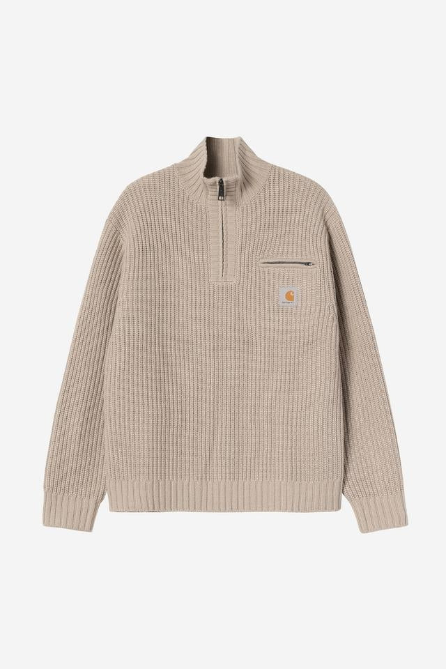 Carhartt WIP Detroit Half Zip Sweater Acrylic/Wool/Nylon Knit, 3 gauge (Fleur De Sel)