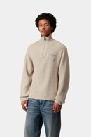 Carhartt WIP Detroit Half Zip Sweater Acrylic/Wool/Nylon Knit, 3 gauge (Fleur De Sel)