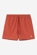 Carhartt WIP Chase Swim Trunks 100% Polyester, 3.7 oz (Oxide Red / Gold)