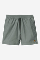 Carhartt WIP Chase Swim Trunks 100% Polyester, 3.7 oz (Velvet Green / Gold)