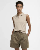 Barbour Bowford Sleeveless Polo Top Ss26 Midlayers (Light Sand)