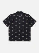 Universal Works Camp Shirt Embroidered Diamond (Black)