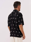Universal Works Camp Shirt Embroidered Diamond (Black)