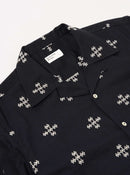 Universal Works Camp Shirt Embroidered Diamond (Black)