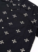 Universal Works Camp Shirt Embroidered Diamond (Black)
