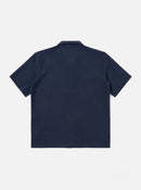 Universal Works Road Shirt Seersucker Shirting (Navy)