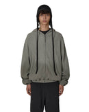 ROA Bee Sun Faded Organic Waffle Zip Up Hoodie (Grey)
