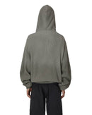 ROA Bee Sun Faded Organic Waffle Zip Up Hoodie (Grey)