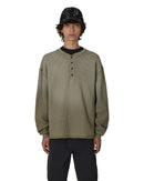 ROA Bee Sun Faded Organic Waffle Serafino Long Sleeve (Grey Green)