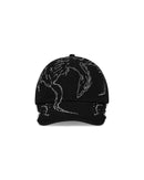 ROA Ryli Embriodered 6 Panel Cap (Washed Black)