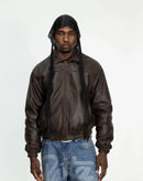 Patta Leather Bomber Jacket (Coffee Bean)