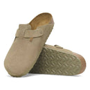 Birkenstock Boston faded khaki, Suede Leather - Calz. S