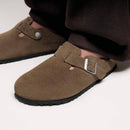 Birkenstock Boston SFB dark tea, Suede Leather - Calz. S