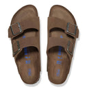 Birkenstock Arizona SFB dark tea, Suede Leather - Calz. S