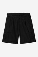 Carhartt WIP Cole Cargo Short 100% Cotton 'Palatine' Poplin, 5.5 oz (Black garment dyed)