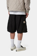 Carhartt WIP Cole Cargo Short 100% Cotton 'Palatine' Poplin, 5.5 oz (Black garment dyed)