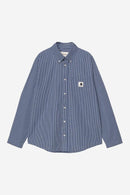 Carhartt WIP W' L/S Groff Shirt Cotton Poplin, 3.9 oz (Groff Check, Blue)