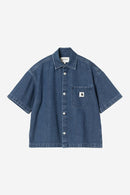 Carhartt WIP W' S/S Lovilia Shirt Cotton Denim, 8.5 oz (Blue stone washed)