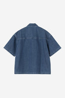 Carhartt WIP W' S/S Lovilia Shirt Cotton Denim, 8.5 oz (Blue stone washed)