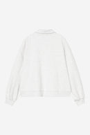 Carhartt WIP W' Brenta Polo Sweat Cotton Sweat, 400 g/m² (Ash Heather / White heavy stone wash)