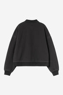 Carhartt WIP W' Brenta Polo Sweat Cotton Sweat, 400 g/m² (Black / White heavy stone wash)