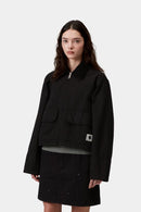 Carhartt WIP W' Prescott Jacket 100% Cotton 'Hubbard' Canvas, 9 oz (Black / Black garment dyed)