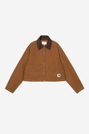 Carhartt WIP W' Prescott Jacket 100% Cotton 'Hubbard' Canvas, 9 oz (Hamilton Brown / Tobacco garment dyed)