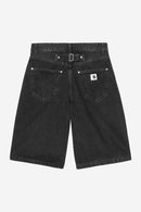 Carhartt WIP W' Belmont Short 100% Cotton 'Smith' Denim, 13.5 oz (Black stone washed)