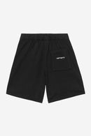 Carhartt WIP W' Brenta Sweat Short Cotton Sweat, 400 g/m² (Black / White heavy stone wash)