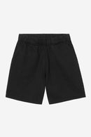 Carhartt WIP W' Brenta Sweat Short Cotton Sweat, 400 g/m² (Black / White heavy stone wash)