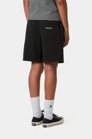 Carhartt WIP W' Brenta Sweat Short Cotton Sweat, 400 g/m² (Black / White heavy stone wash)