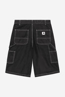 Carhartt WIP W' Nixon Single Knee Short 100% Cotton 'Robertson' Denim, 12 oz (Black rinsed)