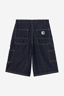 Carhartt WIP W' Nixon Single Knee Short 100% Cotton 'Robertson' Denim, 12 oz (Blue rinsed)